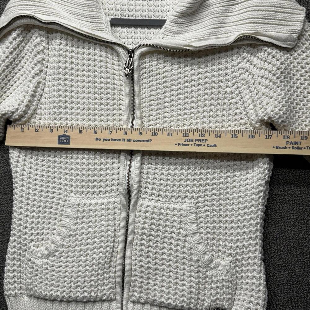 Harley Davidson Women’s L Embroidered Cream Knit Sweater - Picture 7 of 9
